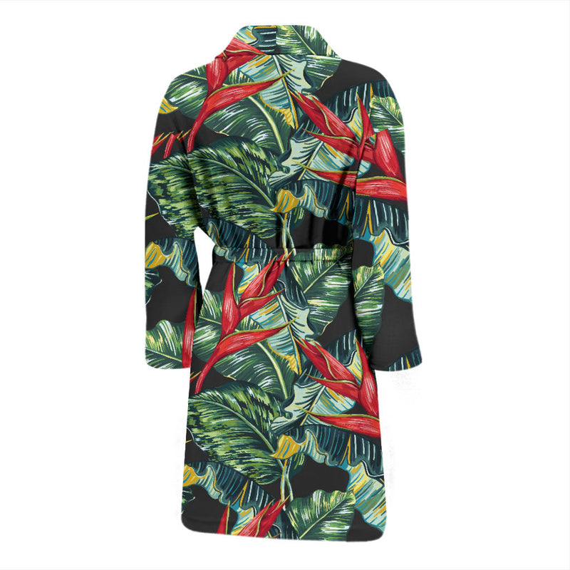 Bird Of Paradise Pattern Print Design BOP06 Men Bathrobe