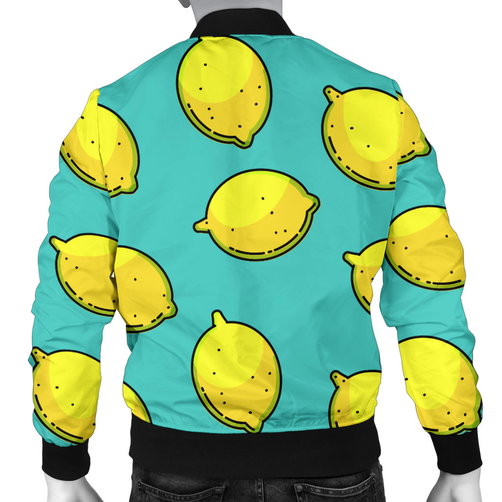 Lemon Pattern Print Design LM04 Men Bomber Jacket