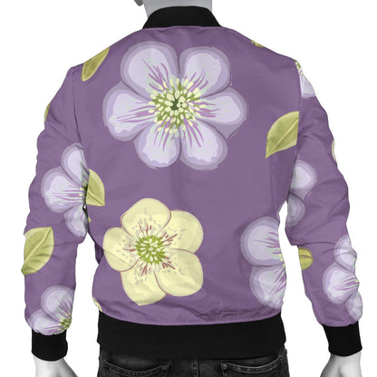 Anemone Pattern Print Design AM013 Men Bomber Jacket