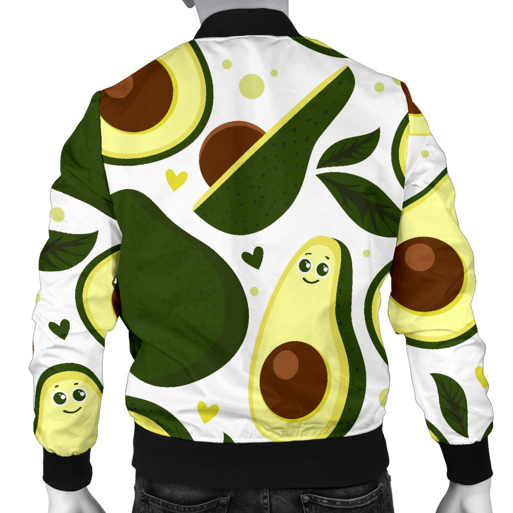Avocado Pattern Print Design AC06 Men Bomber Jacket