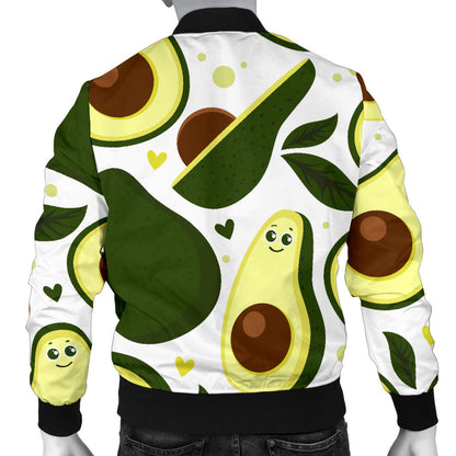Avocado Pattern Print Design AC06 Men Bomber Jacket