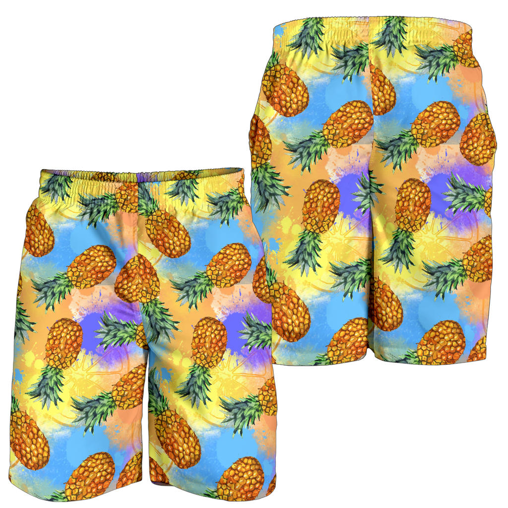 Pineapple Pattern Print Design PP09 Mens Shorts