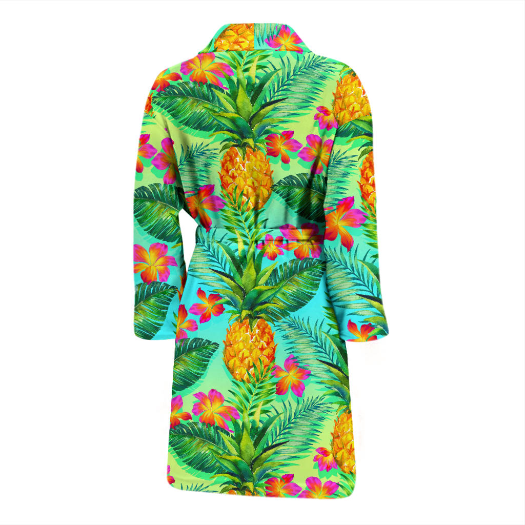 Pineapple Pattern Print Design PP010 Men Bathrobe