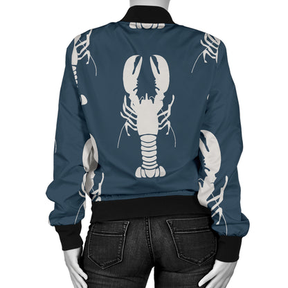 Lobster Pattern Print Design 02 Women's Bomber Jacket