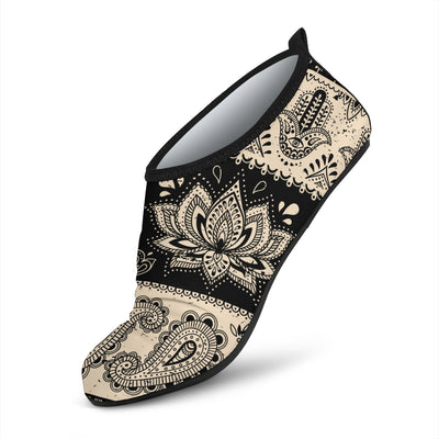 Elephant Hansa Lotus Pattern Aqua Water Shoes