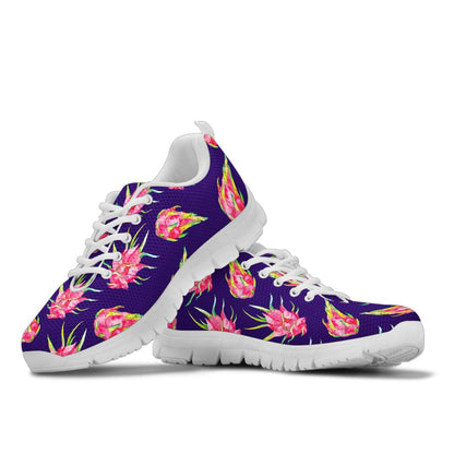 Dragonfruit Pattern Print Design DF02 Sneakers White Bottom Shoes