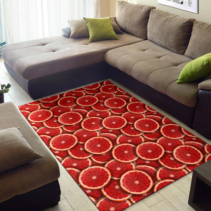 Grapefruit Pattern Print Design GF05 Area Rugs