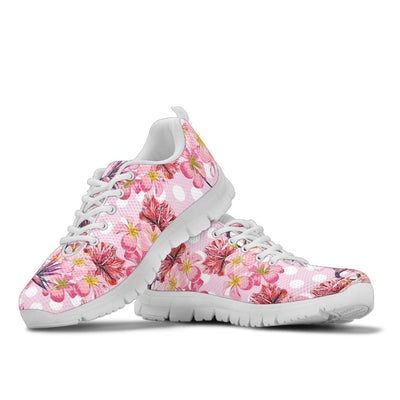 Bird Of Paradise Pattern Print Design BOP011 Sneakers White Bottom Shoes