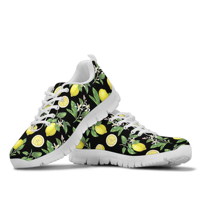 Lemon Pattern Print Design LM02 Sneakers White Bottom Shoes