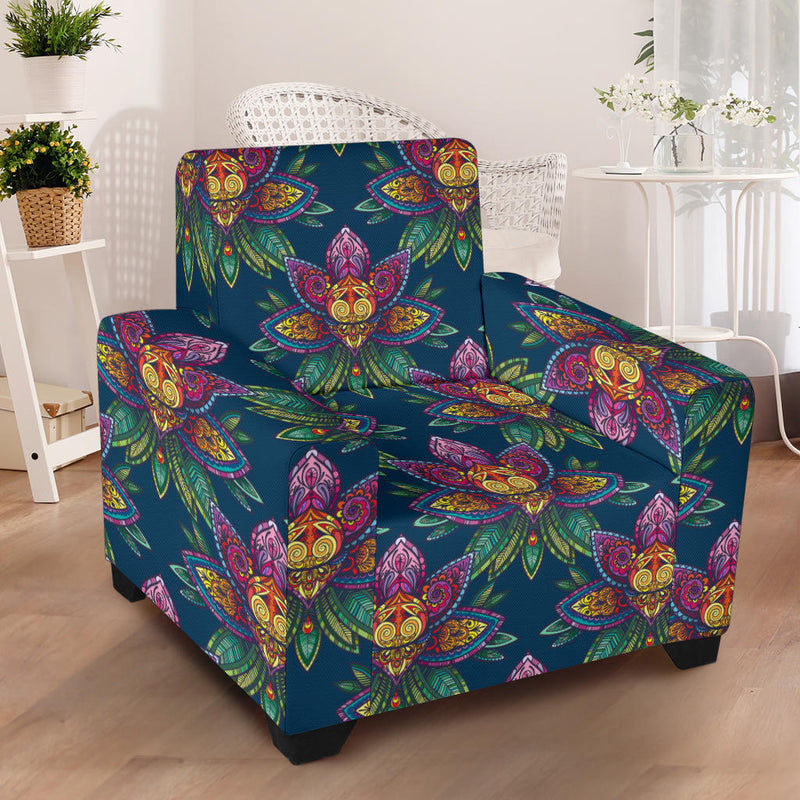 lotus Boho Pattern Print Design LO04 Armchair Slipcover