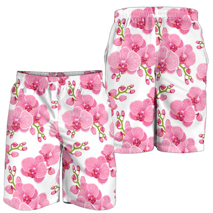 Orchid Pink Pattern Print Design OR07 Mens Shorts