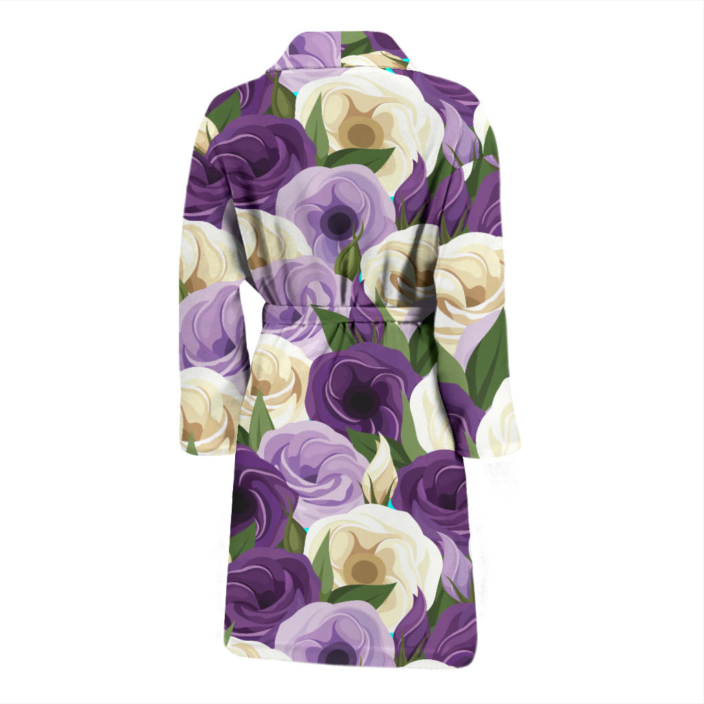 Lisianthus Pattern Print Design LT01 Men Bathrobe