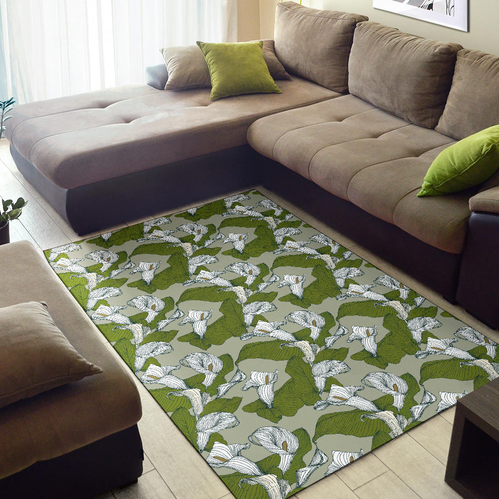 Lily Pattern Print Design LY08 Area Rugs