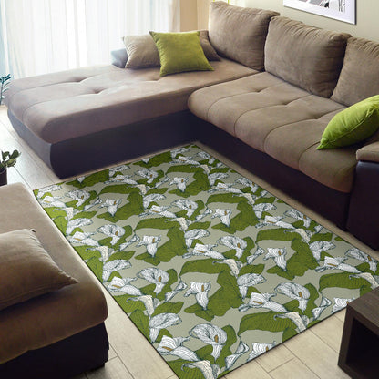 Lily Pattern Print Design LY08 Area Rugs