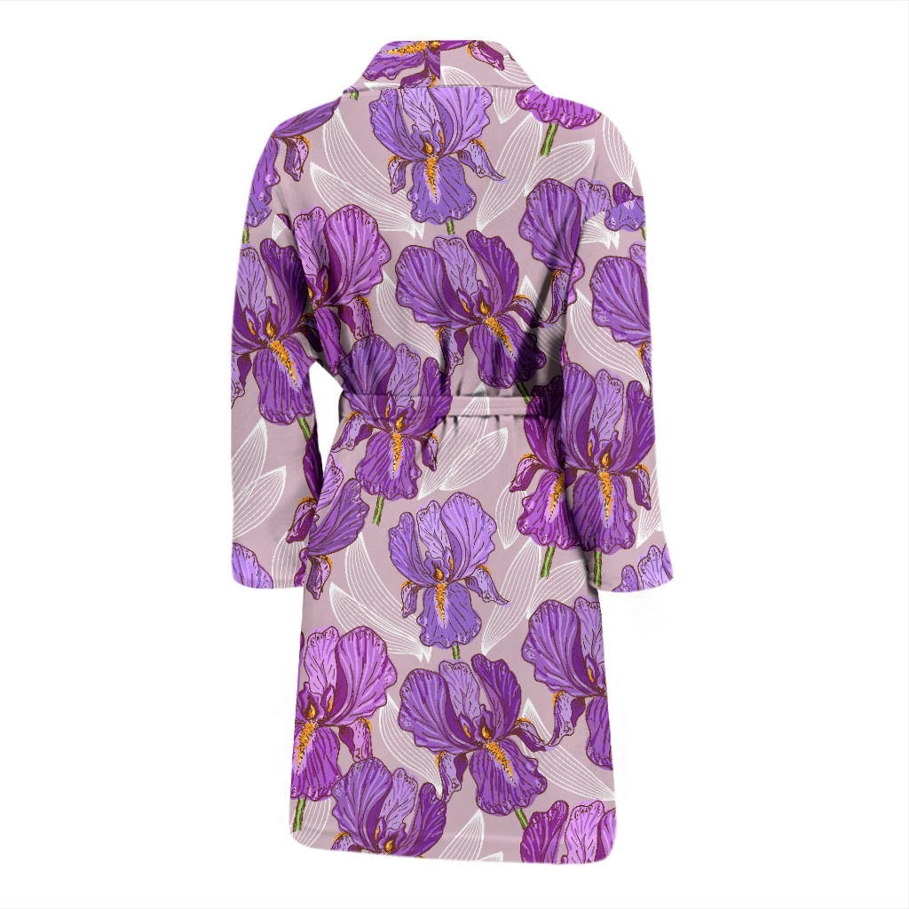 Iris Pattern Print Design IR05 Men Bathrobe