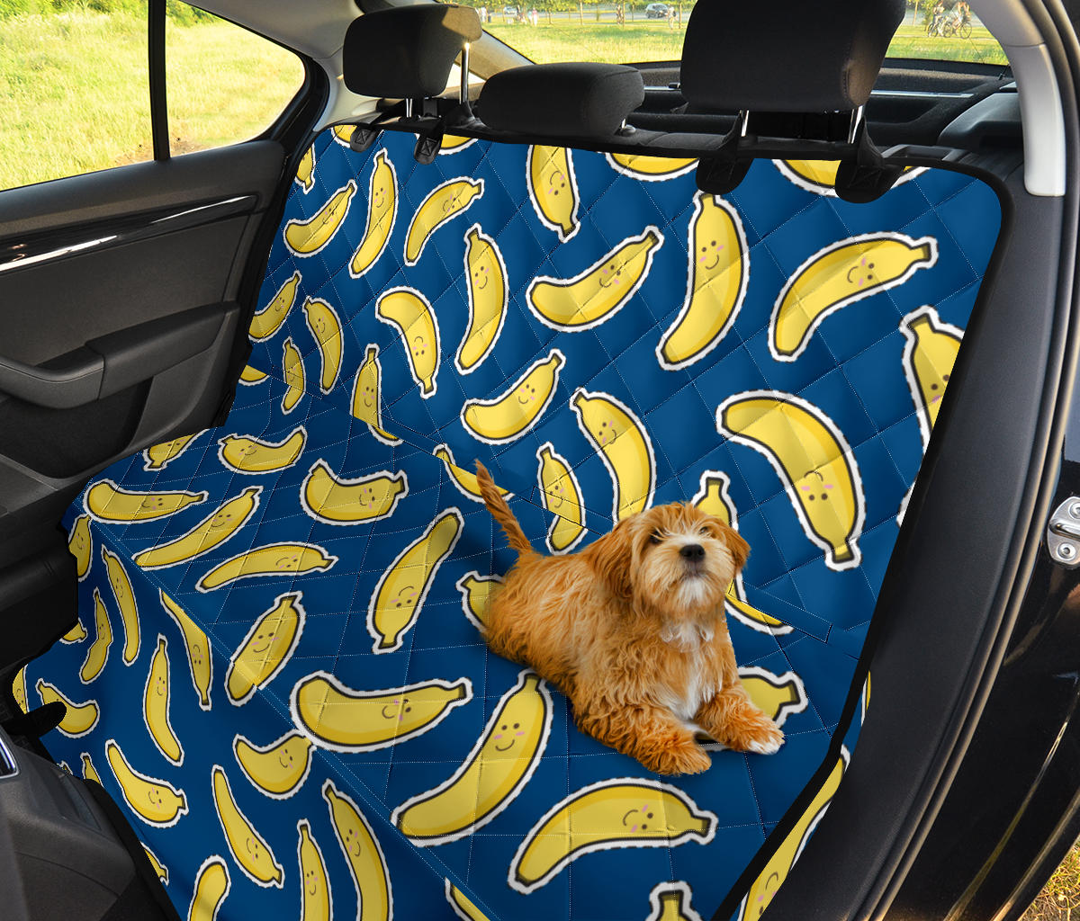 Banana Pattern Print Design BA03 Rear Dog  Seat Cover