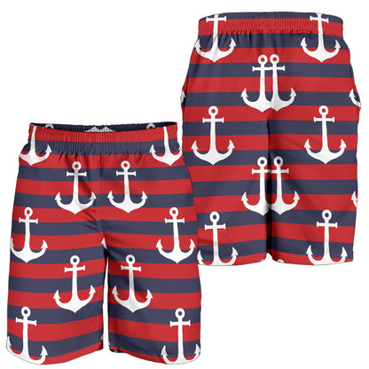 Nautical Pattern Print Design A05 Mens Shorts