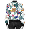 Aloha Hawaii Beach Pattern Print Design 04 Women's Bomber Jacket