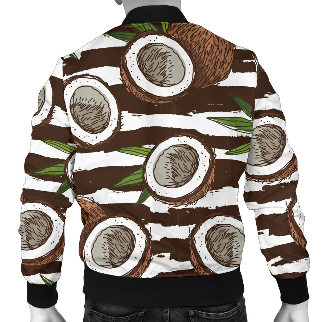 Coconut Pattern Print Design CN04 Men Bomber Jacket