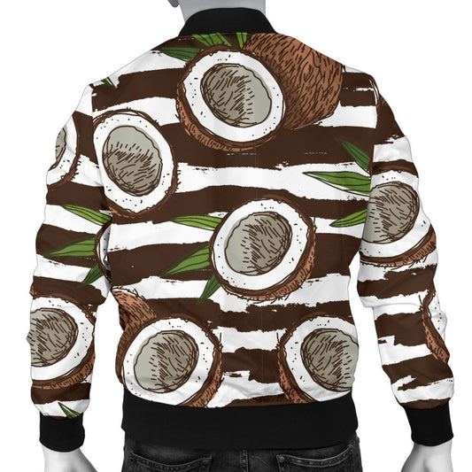 Coconut Pattern Print Design CN04 Men Bomber Jacket