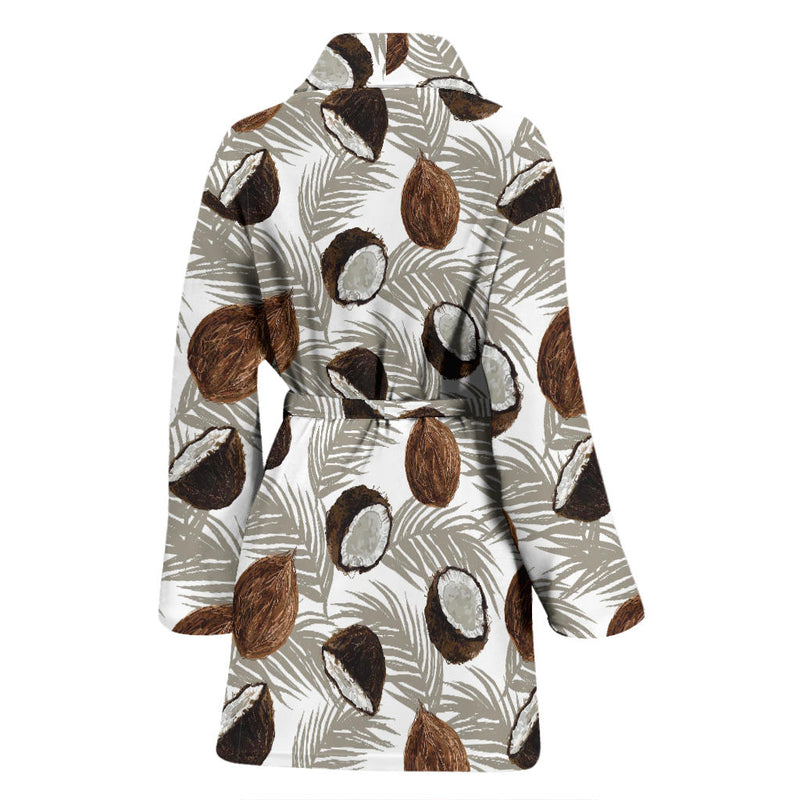 Coconut Pattern Print Design CN03 Women Bathrobe