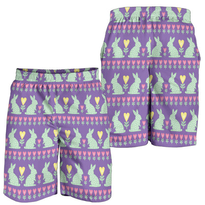 Rabbit Pattern Print Design RB01 Mens Shorts