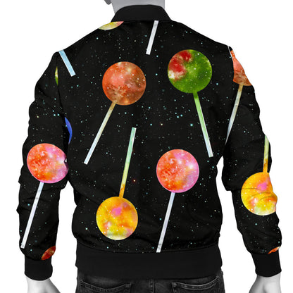 Lollipop Pattern Print Design LL04 Men Bomber Jacket