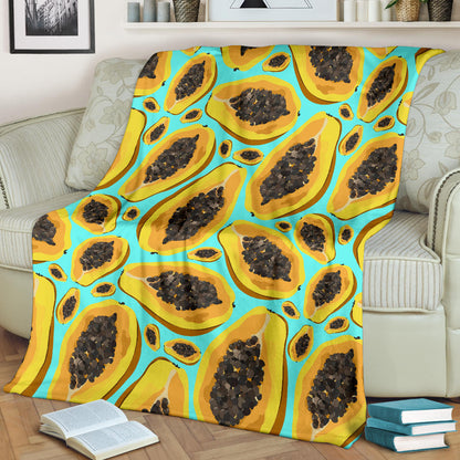 Papaya Pattern Print Design PP03 Fleece Blanket