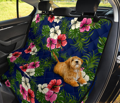 Hibiscus Pattern Print Design HB028 Rear Dog  Seat Cover