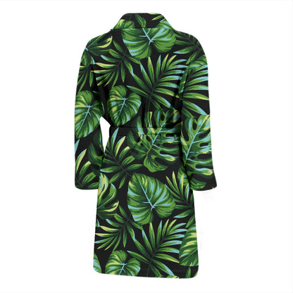 Palm Leaves Pattern Print Design PL013 Men Bathrobe