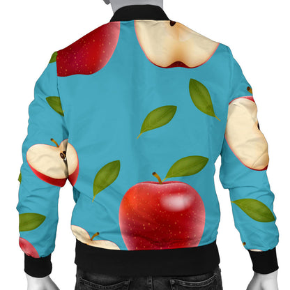 Apple Pattern Print Design AP012 Men Bomber Jacket