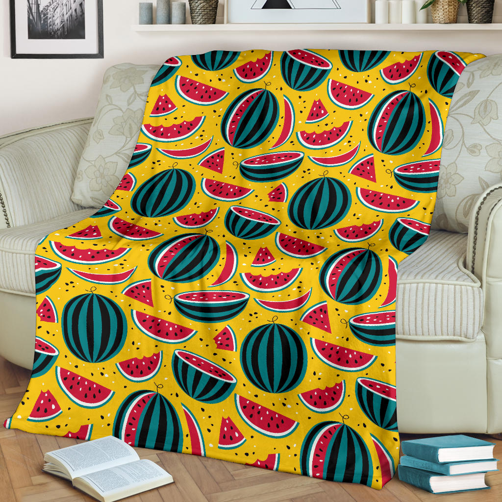 Watermelon Pattern Print Design WM02 Fleece Blanket