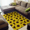 Sunflower Pattern Print Design SF011 Area Rugs