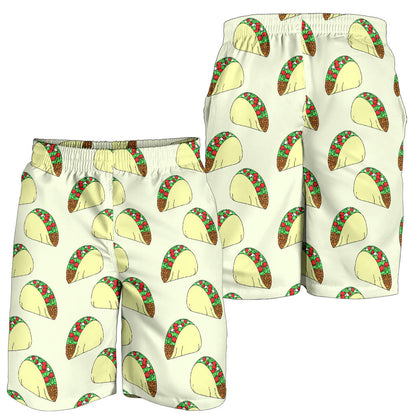 Taco Pattern Print Design TC05 Mens Shorts