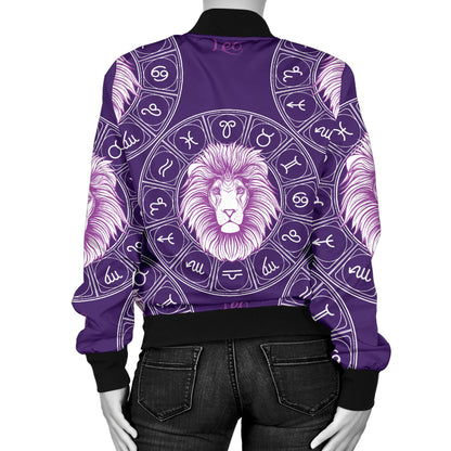 Leo Pattern Print Design 04 Women's Bomber Jacket