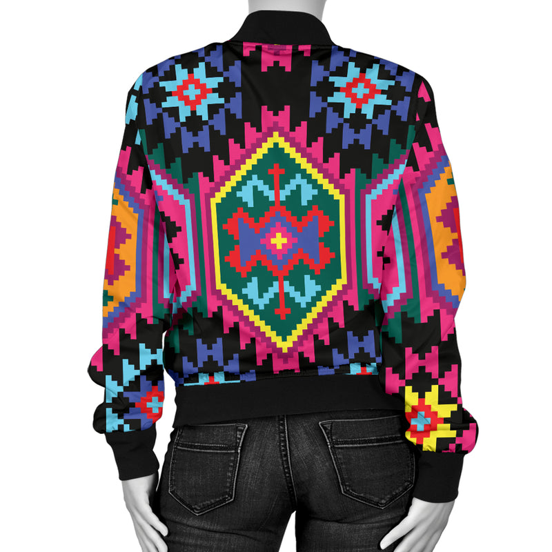 Mexican Pattern Print Design 02 Women's Bomber Jacket