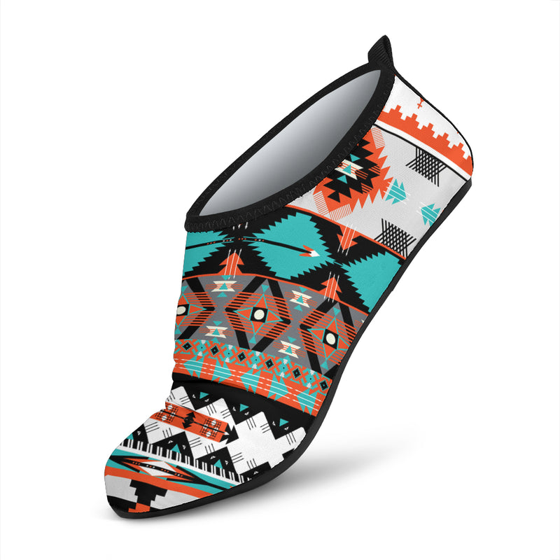 Tribal Aztec Indians pattern Aqua Water Shoes