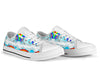 Unicorn Rainbow White Bottom Low Top Shoes