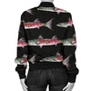 Barracuda Pattern Print Design 02 Women's Bomber Jacket