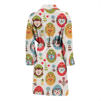 Easter Eggs Pattern Print Design RB011 Men Bathrobe