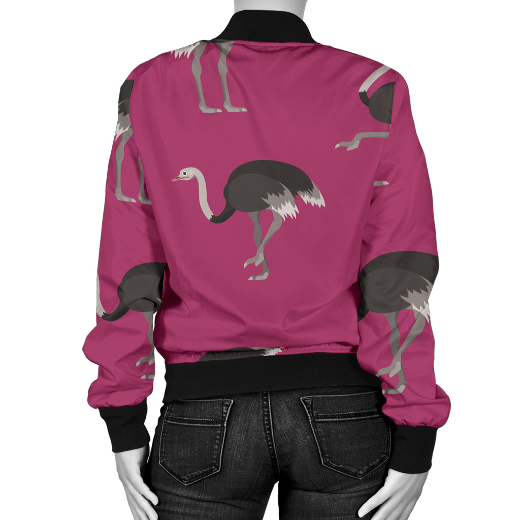 Emu Pattern Print Design 02 Women's Bomber Jacket