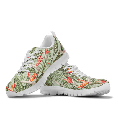 Bird Of Paradise Pattern Print Design BOP08 Sneakers White Bottom Shoes