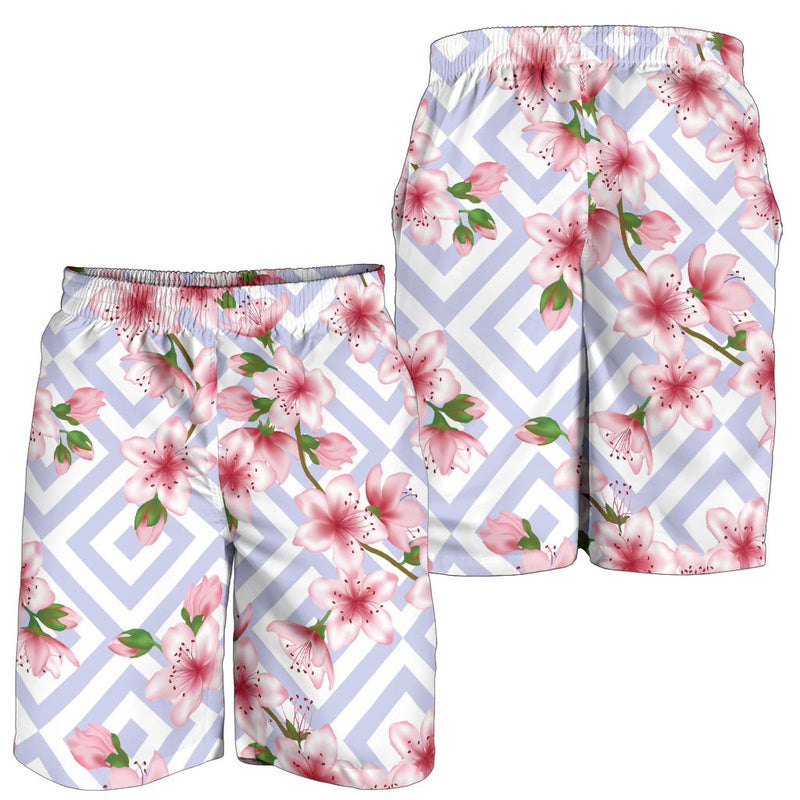 Cherry Blossom Pattern Print Design CB07 Mens Shorts