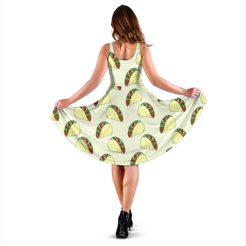 Taco Pattern Print Design TC05 Midi Dress
