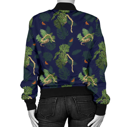 Boa Pattern Print Design 02 Women's Bomber Jacket