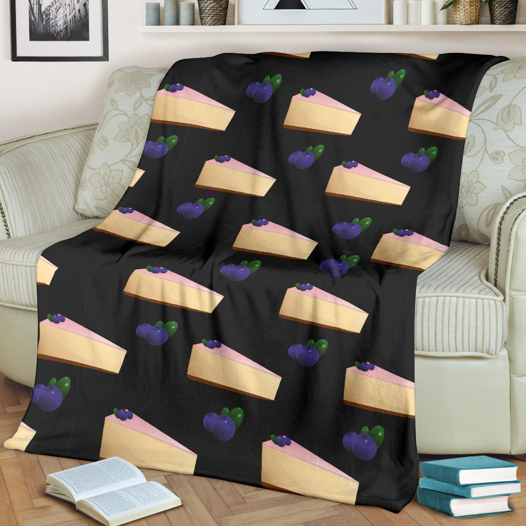 Cheesecake Blueberry Pattern Print Design CK01 Fleece Blanket