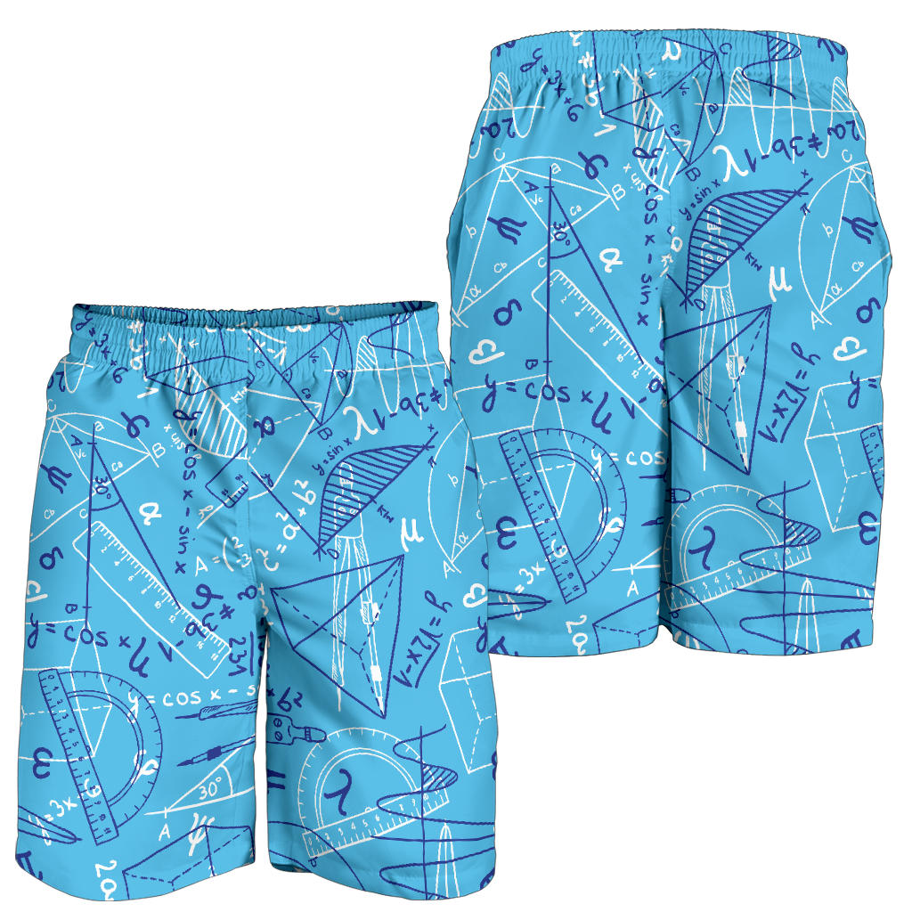 Math Pattern Print Design 02 Mens Shorts