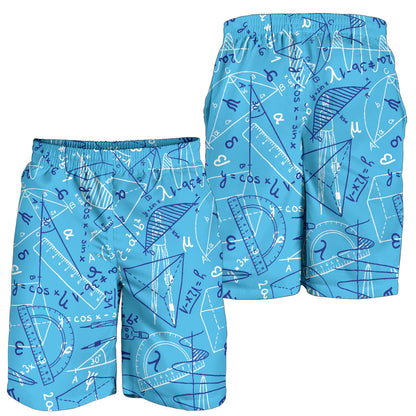 Math Pattern Print Design 02 Mens Shorts