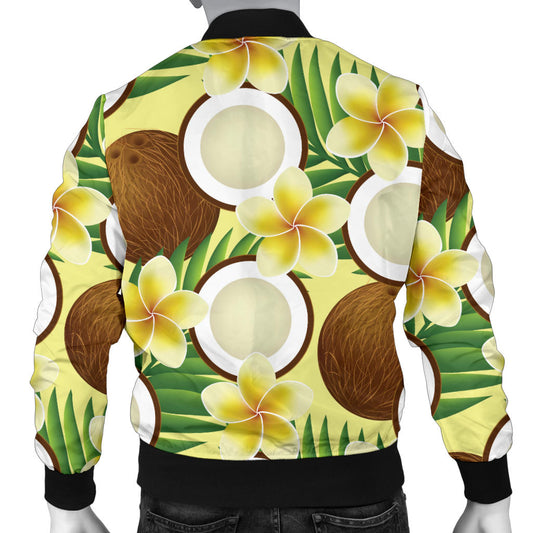 Coconut Pattern Print Design CN02 Men Bomber Jacket