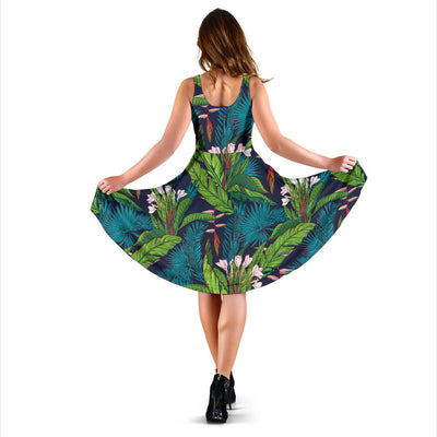 Rainforest Pattern Print Design RF01 Midi Dress
